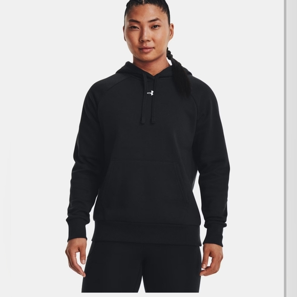 Under Armour Women's Rival Fleece Hoodie- size Large- NWT 🖤 - Picture 3 of 9